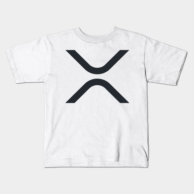 New XRP Logo Kids T-Shirt by cryptogeek